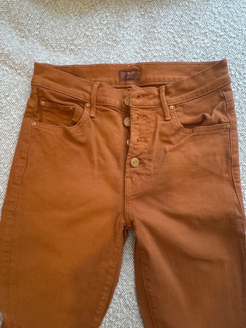 MOTHER Rust Brown Denim Jeans